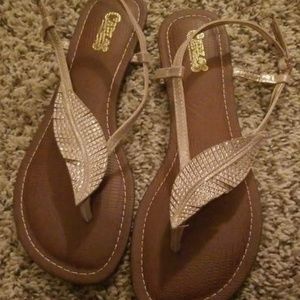 Gold sandals